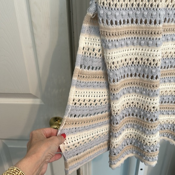 Jessica Simpson Light Blue/Beige Crochet 2 Piece Set.  NWT Size Medium (Both) - Picture 9 of 13